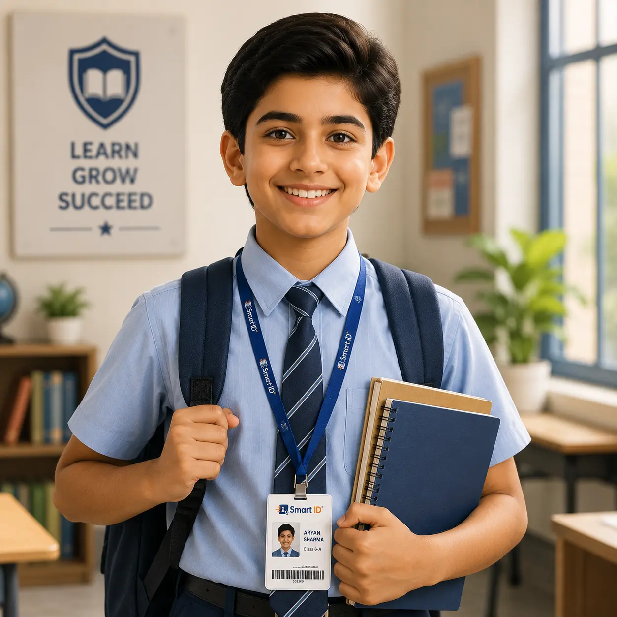 Student with Smart ID card